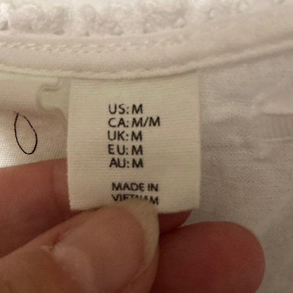 Joie White Sleeveless Button-Front Blouse, Size Medium, Linen Cotton Blend - Picture 7 of 9